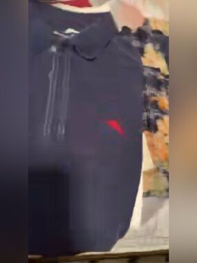 HALF SLEEVE TOMMY BAHAMA DARK BLUE WITH RED LOGO POLO MENS SHIRT SIZE M